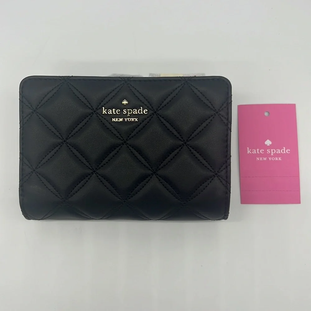 Kate Spade Natalia Medium Compact Bifold Wallet Black